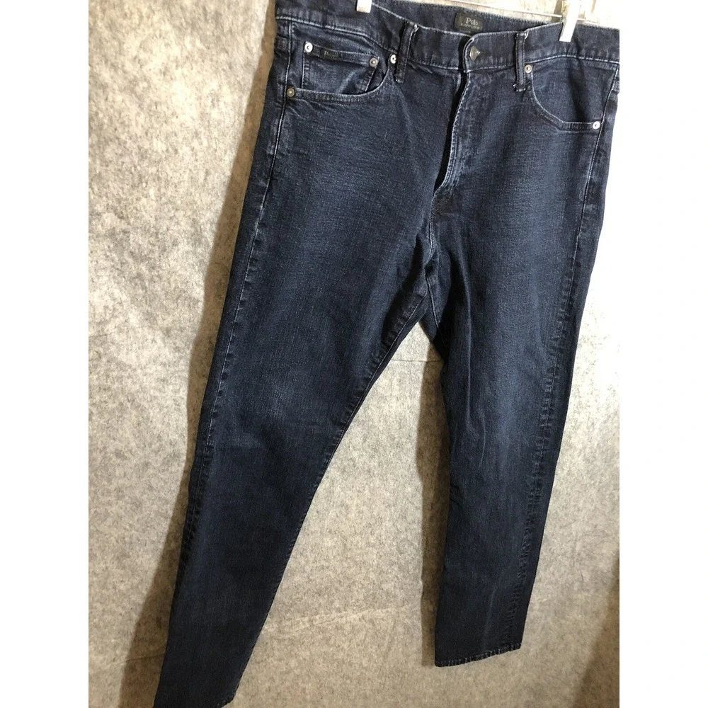 Polo Ralph Lauren Jeans Men 38x36 Blue Denim Prospect Straight Cowboy Western
